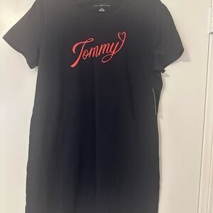 Tommy Hilfiger Blue short sleeve Tee Dress Navy Blue sleepwear, nightgown